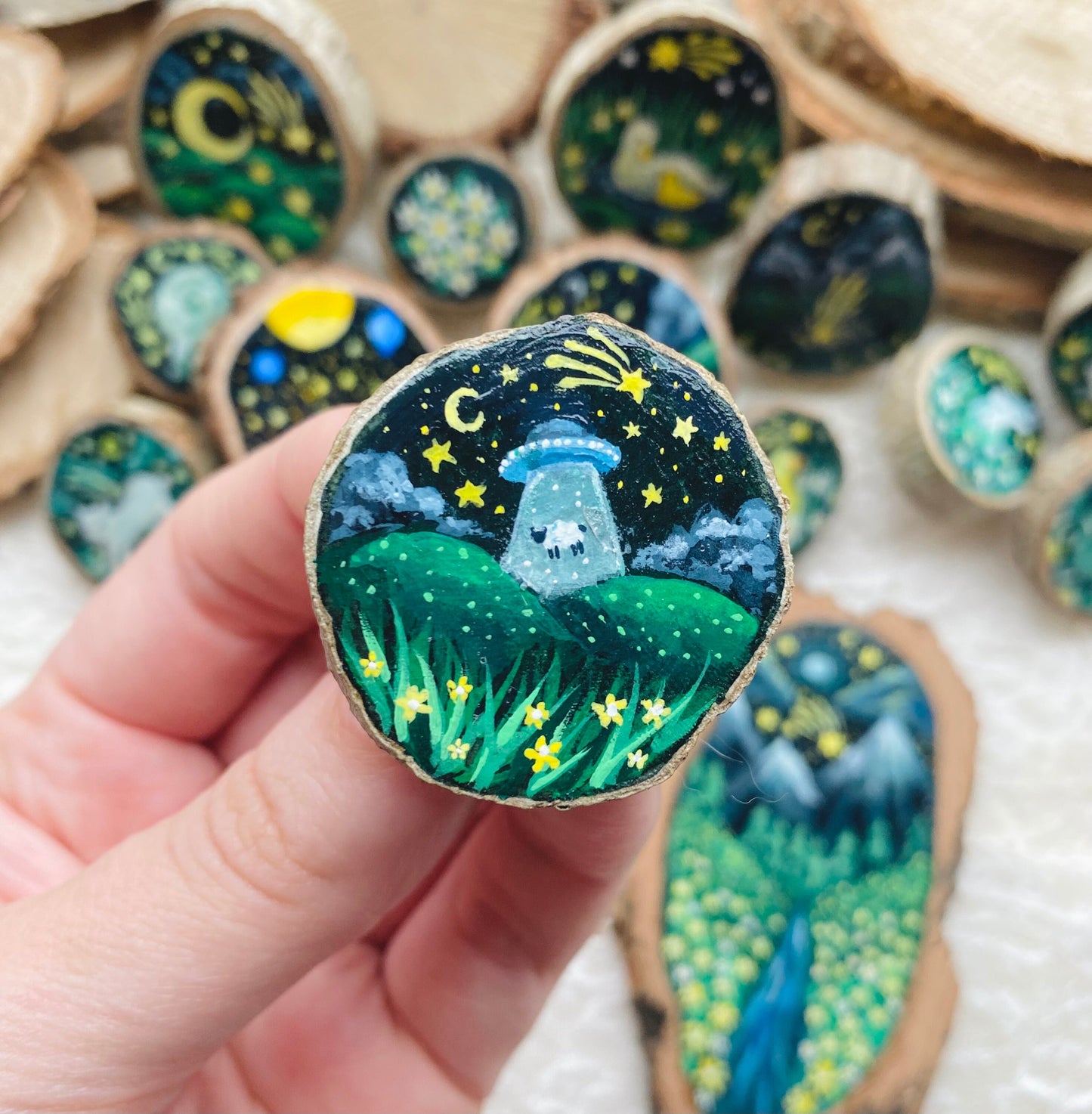 Abduction (Part One) | Wood Slice Pin