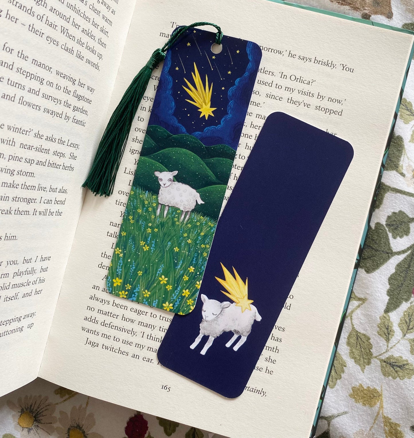 Spring Lamb in the Starry Rolling Hills Bookmark