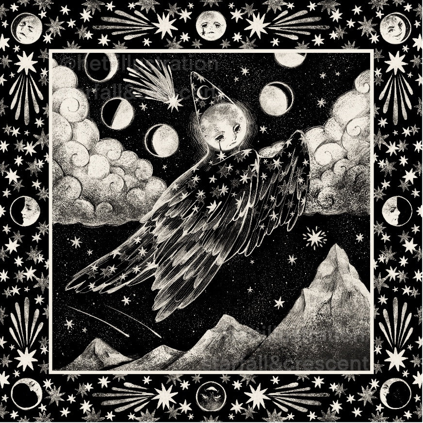 Moon Bird | Square Art Print