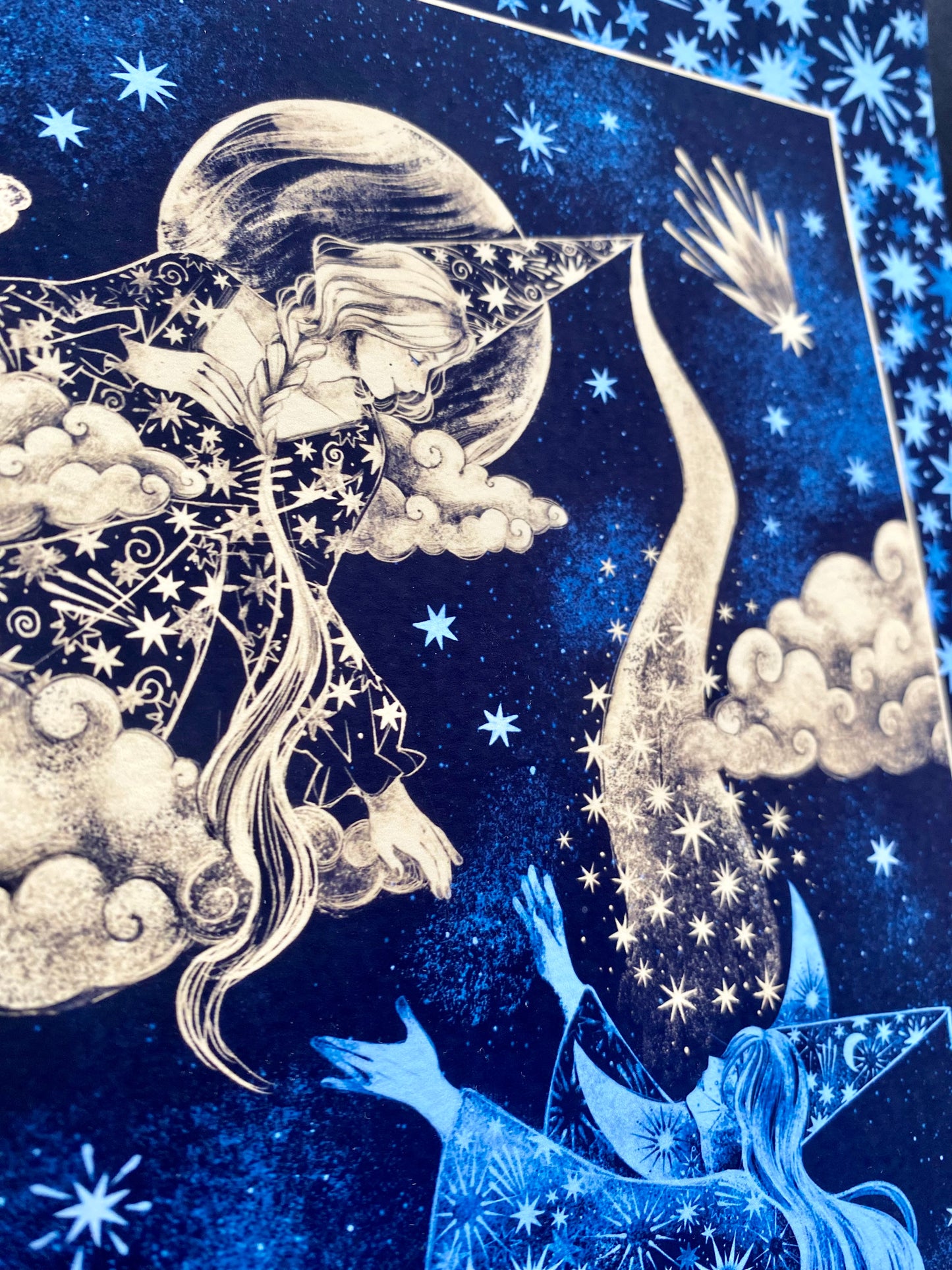 Crescent Moon Below Venus | A4 Print