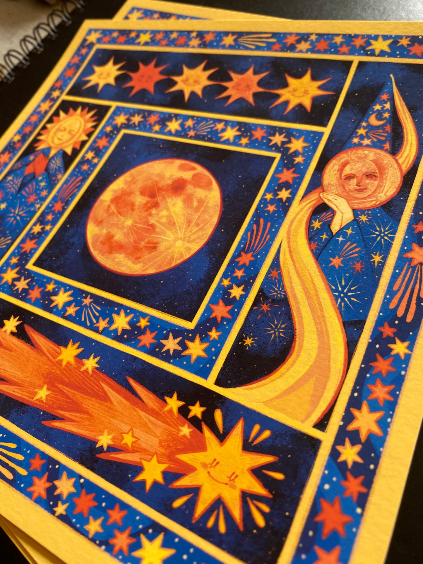 The Moon And Stars | Square Print