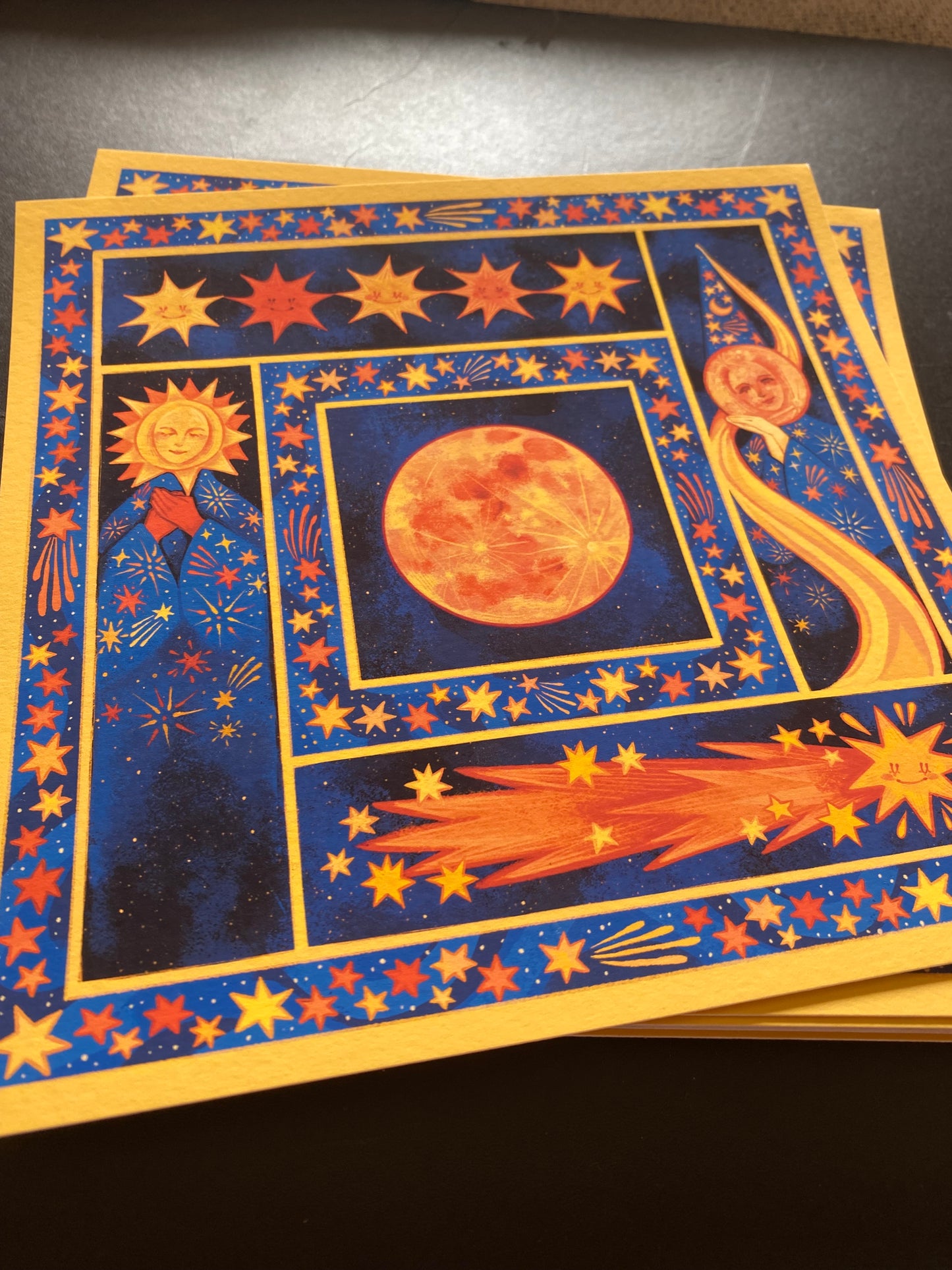 The Moon And Stars | Square Print