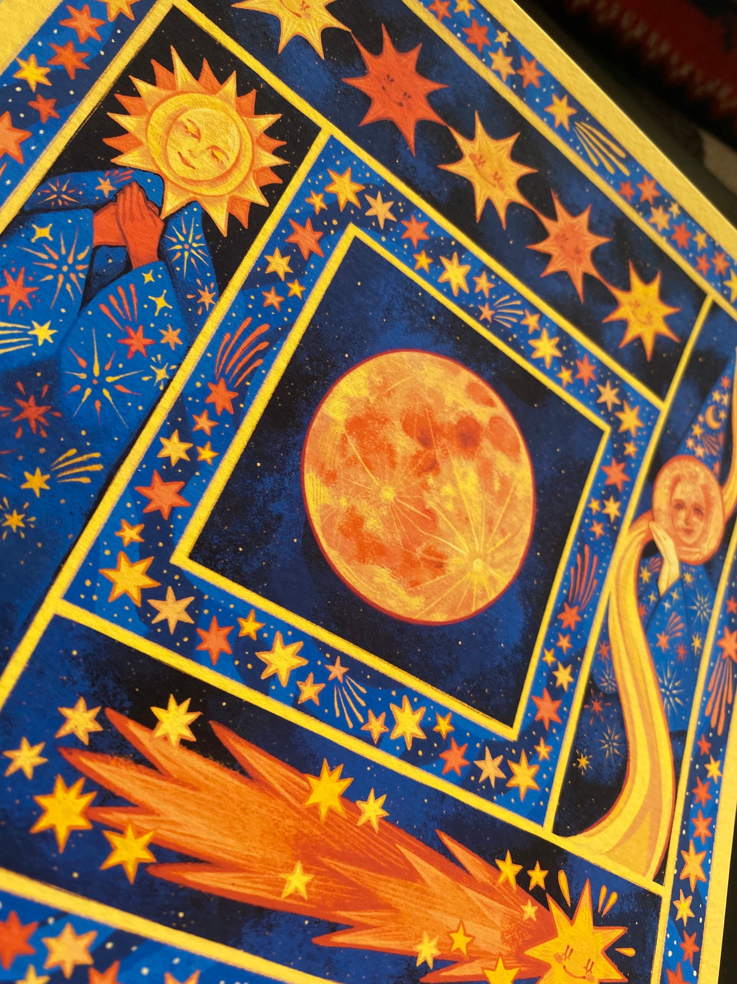 The Moon And Stars | Square Print