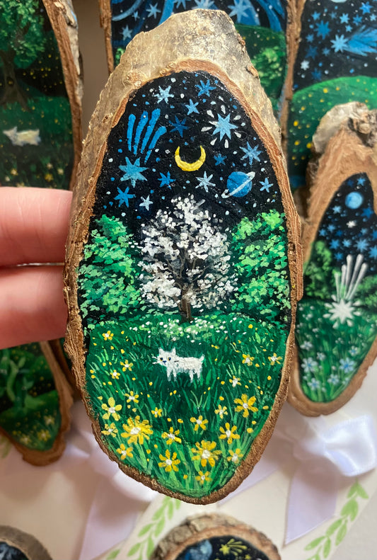 Lamb? | Wood Slice Painting