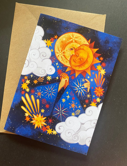 The Sun And The Moon | A6 Greeting Card