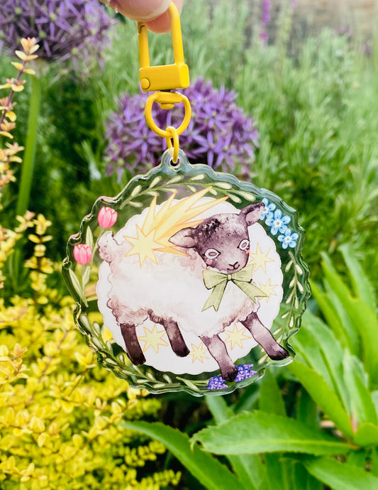 Spring Lamb | Acrylic Keychain