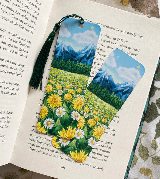 Dandelions and Daisies Bookmark