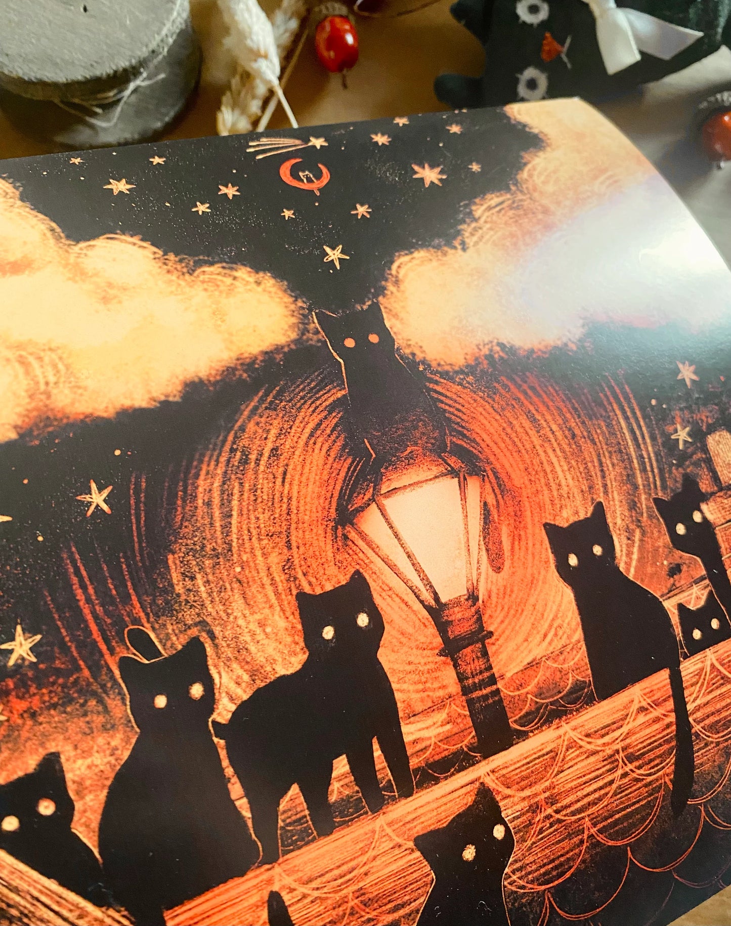Rooftop Meeting At The Witching Hour | Square Print