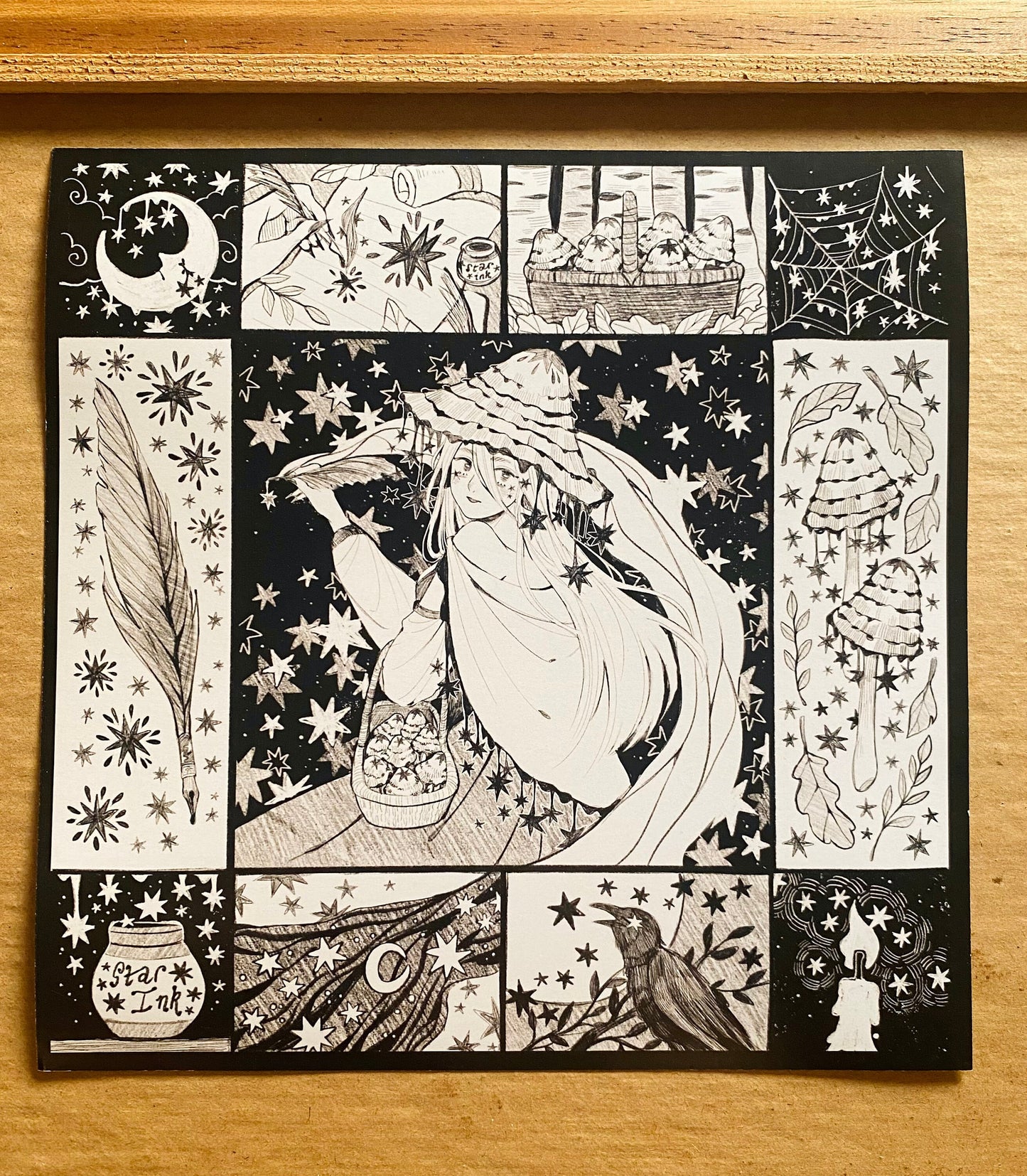 Starry Inkcap Witch | Square Art Print